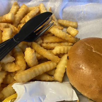 Wing King Cafe - Kids cheeseburger with fries - American Near Me - Charlotte, North Carolina