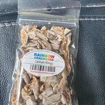 Rainbow Crack Seed - Even though says lemon rings It's the strips I wanted - Juice Bars & Smoothies Near Me - Kaneohe, Hawaii Rainbow Crack Seed - Even though says lemon rings It's the strips I wanted - Juice Bars & Smoothies Near Me - Kaneohe, Hawaii