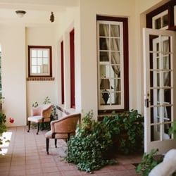 The Ralston White Retreat - Second floor balcony looking out at the front lawn