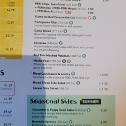 Menu with the sides I had texted my friend since they were out of the red skin mashed potatoes he knew he wanted Menu with the sides I had texted my friend since they were out of the red skin mashed potatoes he knew he wanted