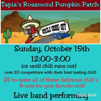 Tapia's Rosamond Pumpkin Patch - "Chili Cook-off" - Pumpkin Patches Near Me - Rosamond, California Tapia's Rosamond Pumpkin Patch - "Chili Cook-off" - Pumpkin Patches Near Me - Rosamond, California
