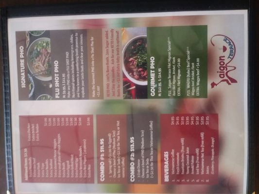Menu photo 4 Saigon Terrace Denver, CO