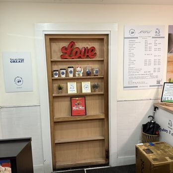 Cafe Joah - One would never know, a cool speakeasy sits behind this unassuming bookshelf, lol - Coffee & Tea Near Me - New York, New York