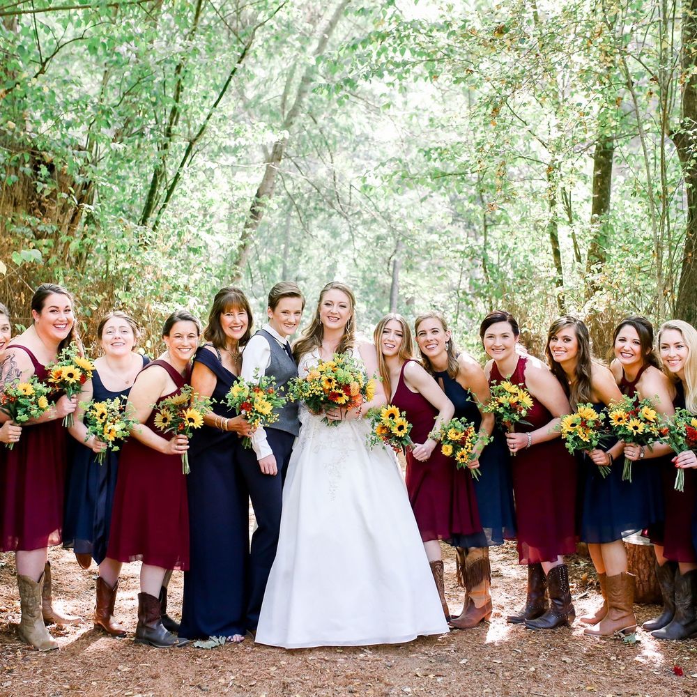 Diana and Lauren wedding at Sand Rock Farm, Aptos 10.19.19.   Hair by Kendra G, Evolve Beauty Lounge.