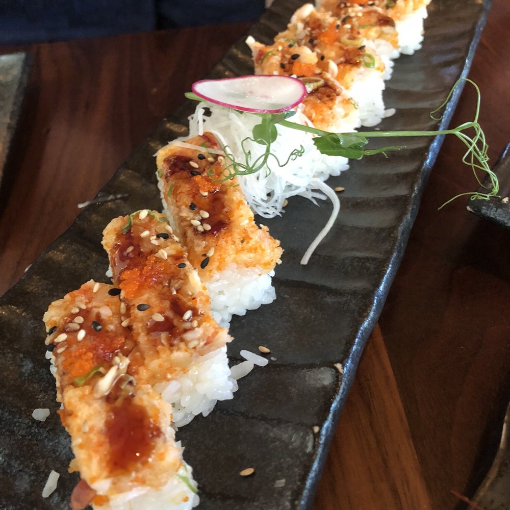 MF Sushi - I believe this was a lobster roll. It wasn't the best roll we had. - Sushi Bars Near Me - Houston, Texas MF Sushi - I believe this was a lobster roll. It wasn't the best roll we had. - Sushi Bars Near Me - Houston, Texas