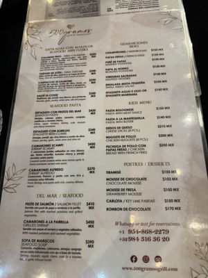 Menu photo 1 500 Gramos Grill Playa del Carmen, ROO