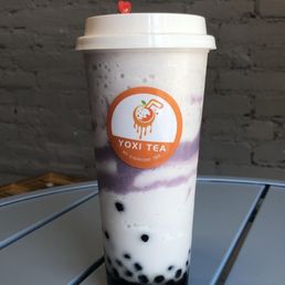 Tarolicious ($5.75) with Boba (additional 75 cents) - Milky, Chill, and lightly Sweet.