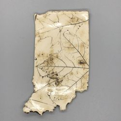MaM-madE Pottery - Hand built leaf impression Indiana