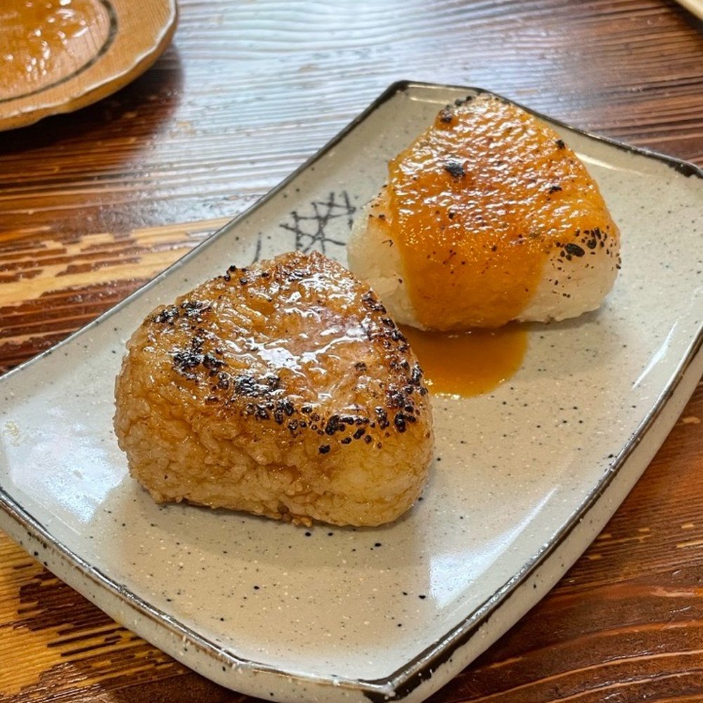 Onibaba - Shoyu butter and sweet miso paste yaki onigiri - Japanese Near Me - Seattle, Washington Onibaba - Shoyu butter and sweet miso paste yaki onigiri - Japanese Near Me - Seattle, Washington