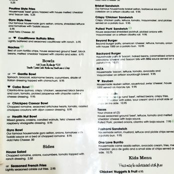 Gentle Grill - Photo of Menu - Vegan Near Me - Temecula, California