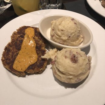 Bullfish Grill - Pan-Seared Crab Cake White Cheddar Mashed Potatoes - Steakhouses Near Me - Pigeon Forge, Tennessee Bullfish Grill - Pan-Seared Crab Cake White Cheddar Mashed Potatoes - Steakhouses Near Me - Pigeon Forge, Tennessee