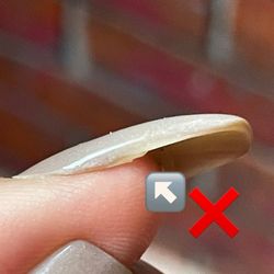 I TOLD HER THE TIPS WERE TOO SMALL AND SHE GAVE ME ATTITUDE AND NOW I HAVE JAGGED EXPOSED NATURALS!