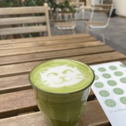 Matcha latte with oat milk Matcha latte with oat milk