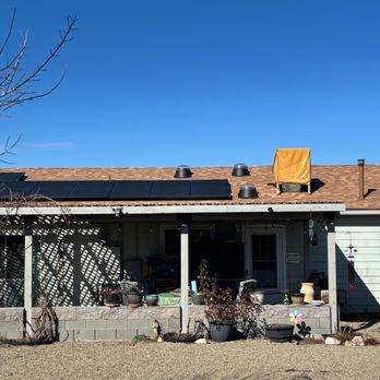 Legacy Roofing - Back of the house with solar panels - Roofing Near Me - Prescott, Arizona