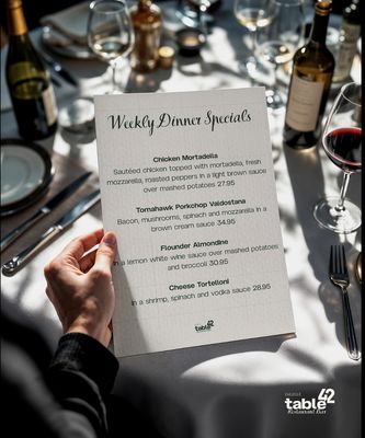 Menu photo 1 Table 42 Dover, NJ