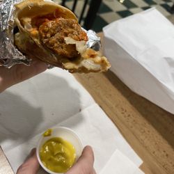 Billy's Tasty Pretzels & Wraps - Hot Italian sausage pretzel wrap