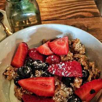 Milk and Roses - greek yogurt with fresh berries and granola - Italian Near Me - Brooklyn, New York Milk and Roses - greek yogurt with fresh berries and granola - Italian Near Me - Brooklyn, New York
