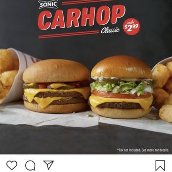 Sonic Drive-In - The two burgers I orders - Burgers Near Me - Wilsonville, Oregon Sonic Drive-In - The two burgers I orders - Burgers Near Me - Wilsonville, Oregon