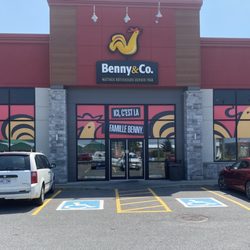 Benny&Co. - Modern building, easy to spot driving by. Stop in for some very good chicken.