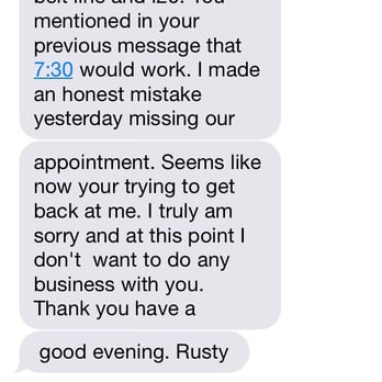 Coolinary Arts - Probably the most unprofessional communication I've ever received from a company in my life. - Heating & Air Conditioning/HVAC Near Me - Dallas, Texas