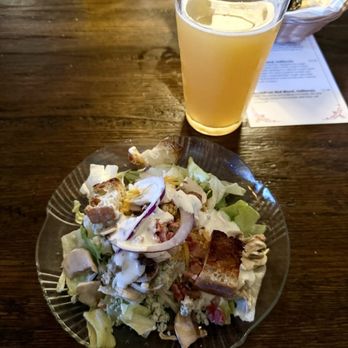 Knotty Barrel Supper Club - Salad bar plate with peach sour beer - Seafood Near Me - Minocqua, Wisconsin Knotty Barrel Supper Club - Salad bar plate with peach sour beer - Seafood Near Me - Minocqua, Wisconsin