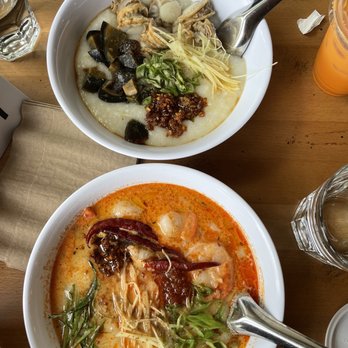 Secret Congee - Tom Yum Shrimp Congee, Scallop Congee - Asian Fusion Near Me - Seattle, Washington Secret Congee - Tom Yum Shrimp Congee, Scallop Congee - Asian Fusion Near Me - Seattle, Washington