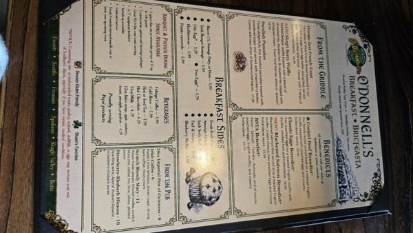 Menu photo 2 Shawn O'Donnell's Mount Vernon, WA Menu photo 2 Shawn O'Donnell's Mount Vernon, WA