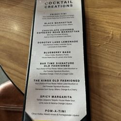 Bar Time - Cocktail Menu