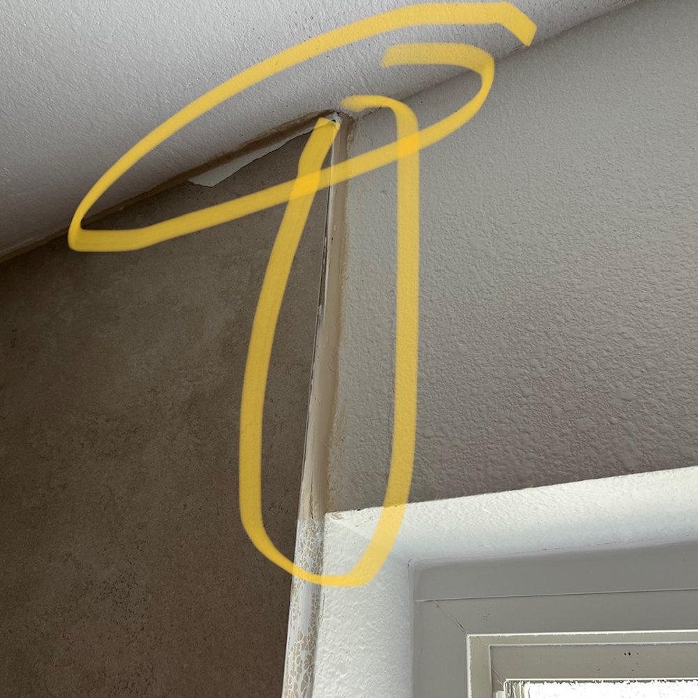 Vayeyo Installation - a picture of a ceiling with yellow tape - Handyman Near Me Vayeyo Installation - a picture of a ceiling with yellow tape - Handyman Near Me