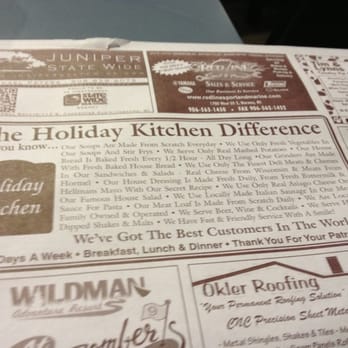 The Holiday Kitchen - the menu for the holiday kitchen - Breakfast & Brunch Near Me - Iron Mountain, Michigan