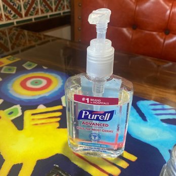 Puerto Vallarta - A nice touch sanitizer on table - Mexican Near Me - Orange, Connecticut