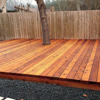 Deck Staining - Proper staining is an important maintenance to keep your playscape protected from the elements and save home owners the cost of replacement in the long run. In the hot Austin Texas weather, its recommended to stain your wood playscape every 3-5 years. Unprotected wood can become susceptible to mold and mildew which decreases the life of the deck. Deck Staining - Proper staining is an important maintenance to keep your playscape protected from the elements and save home owners the cost of replacement in the long run. In the hot Austin Texas weather, its recommended to stain your wood playscape every 3-5 years. Unprotected wood can become susceptible to mold and mildew which decreases the life of the deck.
