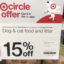 The app that this sign "implies" will get you 15% cat and dog food. The truth is an absolute joke. The app that this sign "implies" will get you 15% cat and dog food. The truth is an absolute joke.