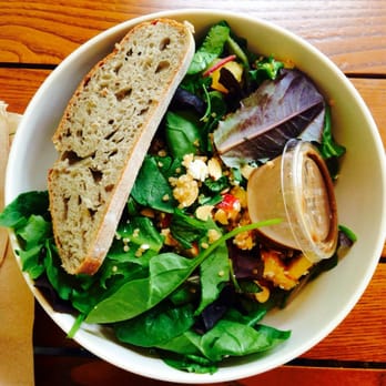 sweetgreen - Healthy Salads, Wraps, and Bowls - Peach seasonal salad . Peaches, greens, goat cheese, balsamic, almonds, (added quinoa) - Salad Near Me - Washington, DC, District of Columbia