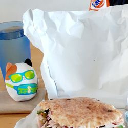 Baba's Mediterranean Grill - Falafel pita. 7/5/25