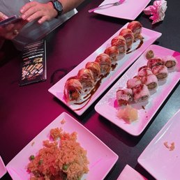 Shrimp tempura roll & veggie fried rice Shrimp tempura roll & veggie fried rice