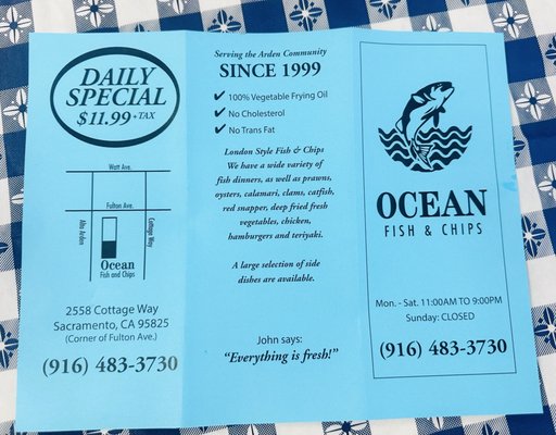 Menu photo 2 Ocean Fish & Chips Sacramento, CA Menu photo 2 Ocean Fish & Chips Sacramento, CA