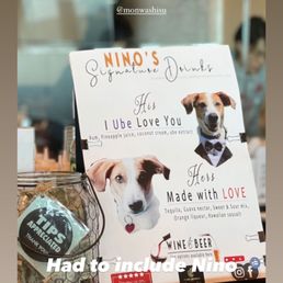 Cute menu with a touch of Nino