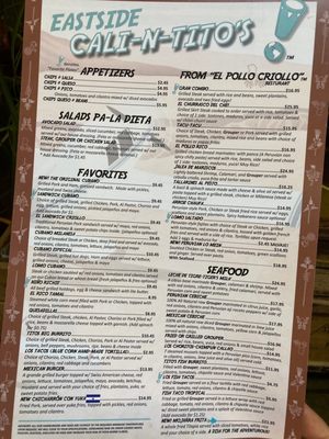 Menu photo 4 Cali N Tito's at La Puerta del Sol Athens, GA
