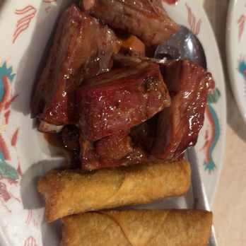 King Wok - Pork B.b.q. Spare Ribs & Eggrolls - Chinese Near Me - Houston, Texas