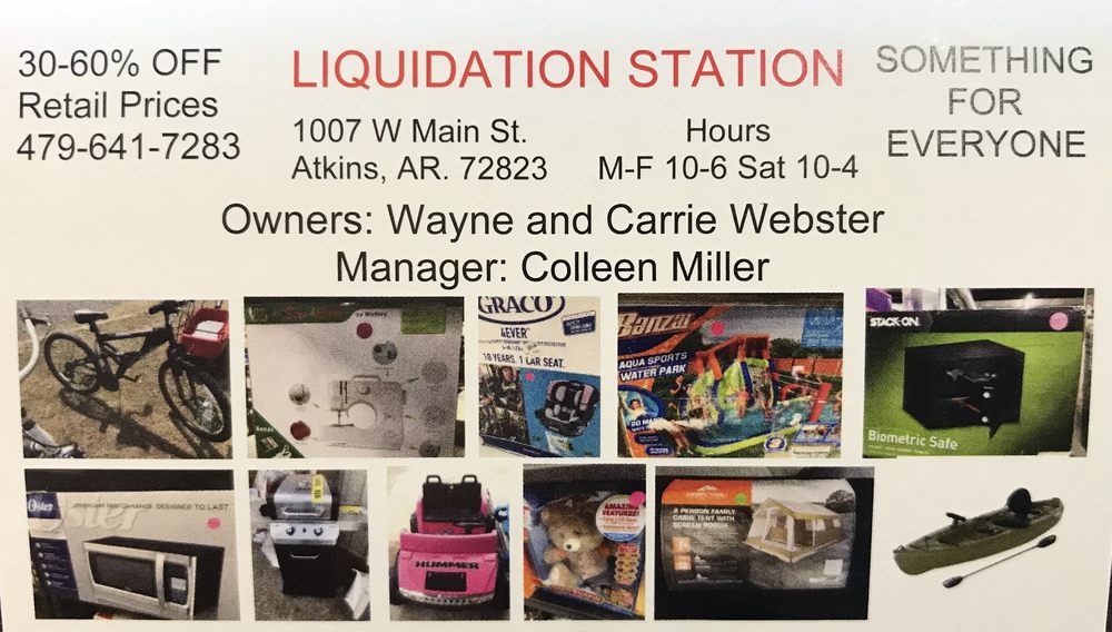 ATKINS LIQUIDATION STATION Updated August 2024 1007 W Main St