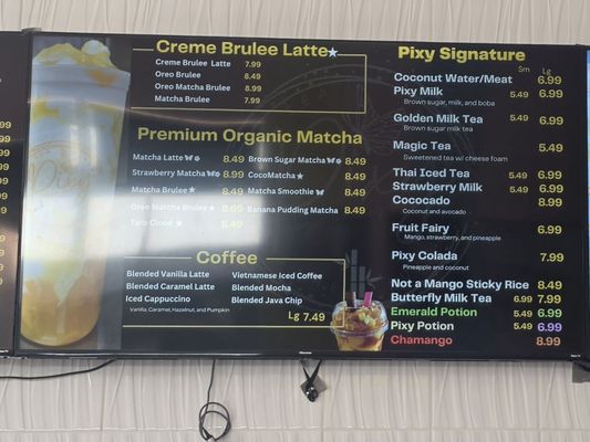Menu photo 1 Pixy Boba Upland, CA