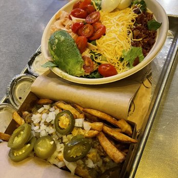 Green Valley Ranch Beer Garden - Chili Cheese Fries and Cobb Salad - Burgers Near Me - Denver, Colorado