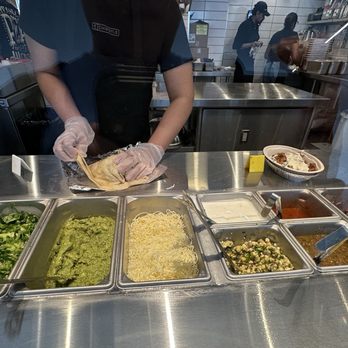 Chipotle Mexican Grill - Salsa & Toppings, rolling up my burrito - Mexican Near Me - Fresh Meadows, New York Chipotle Mexican Grill - Salsa & Toppings, rolling up my burrito - Mexican Near Me - Fresh Meadows, New York