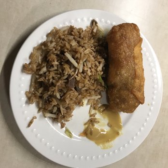 China Cafe - Beef Fried Rice and Egg-Roll - Chinese Near Me - Bridgman, Michigan