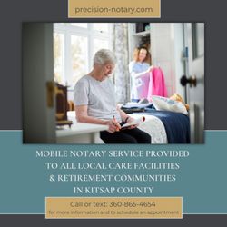 Precision Notary - We bring our professional mobile notary services to you at all local hospitals, care facilities, and retirement communities.