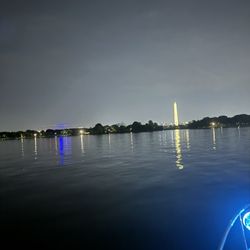 S & S Charters - The Pencil shining in the night sky.