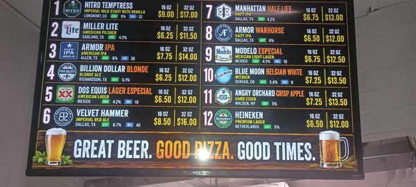 Menu photo 1 King's Pizza and Draft Richardson, TX
