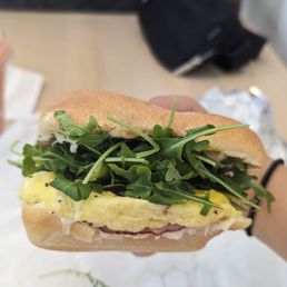 Mona Lisa breakfast sandwich