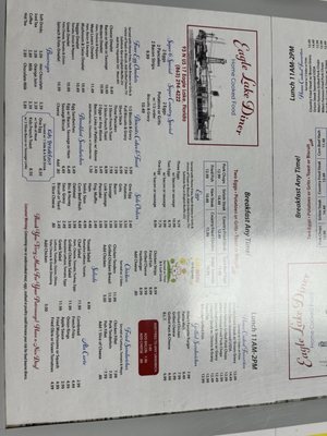 Menu photo 2 Eagle Lake Family Diner Eagle Lake, FL